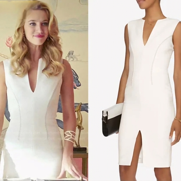 L'AGENCE Dresses & Skirts - L'agence Exclusively for Intermix - Ivory Sleeveless Sheath Bodycon Dress Sz 4